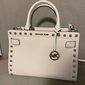 White Michael Kors studded purse
